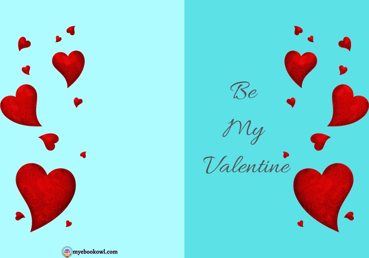 Be My Valentine Foldable Printable Cards