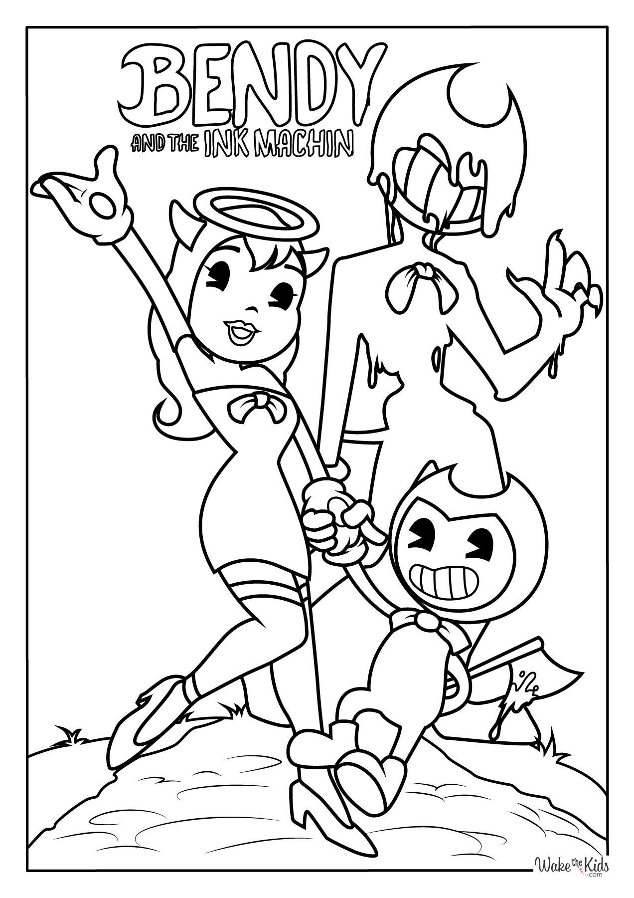 Bendy And The Ink Machine Coloring Pages Free Printable PDFs WakeTheKids