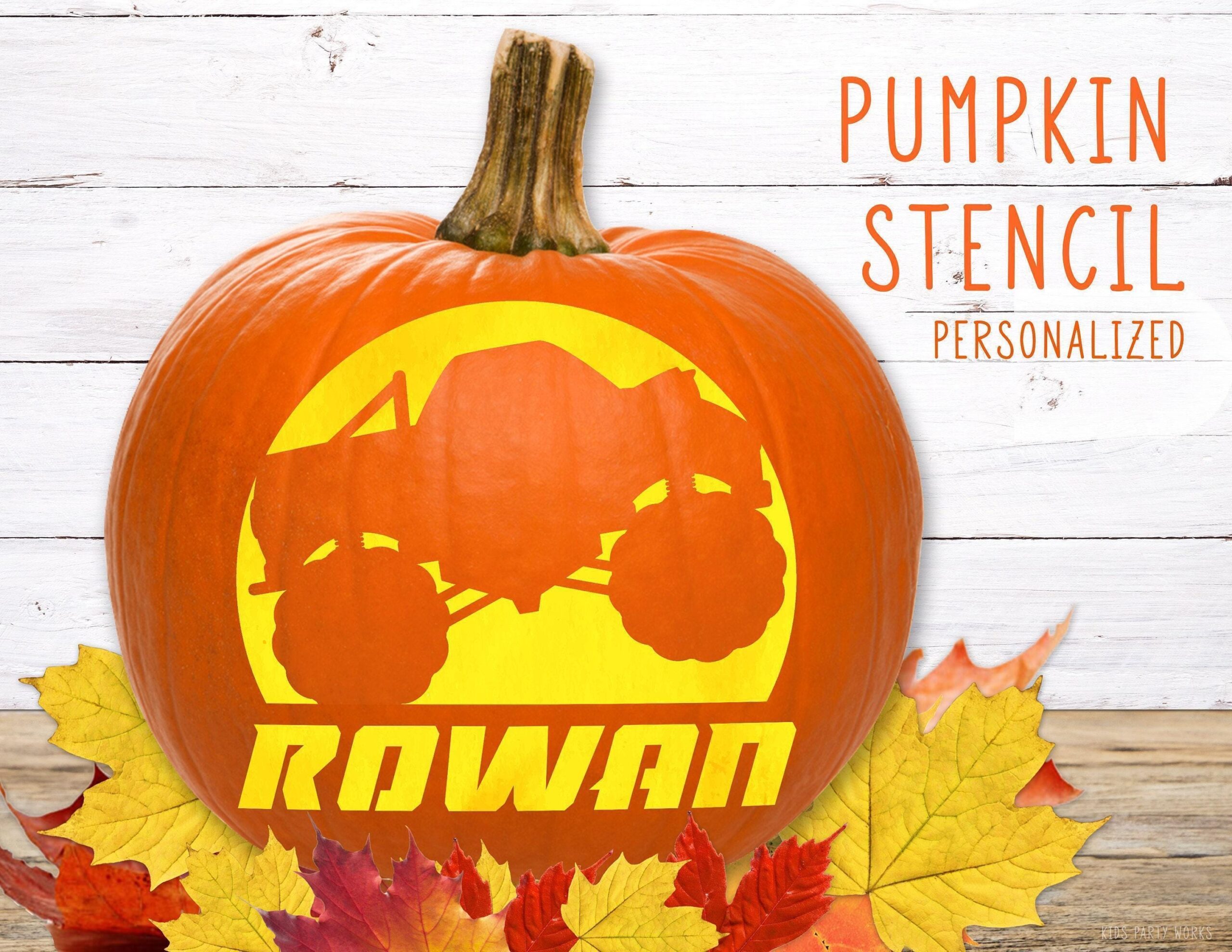 Big Truck Pumpkin Stencil Big Truck Stencil Printable Pumpkin Stencil Halloween Jack O Lantern Kids Personalized Stencil Etsy