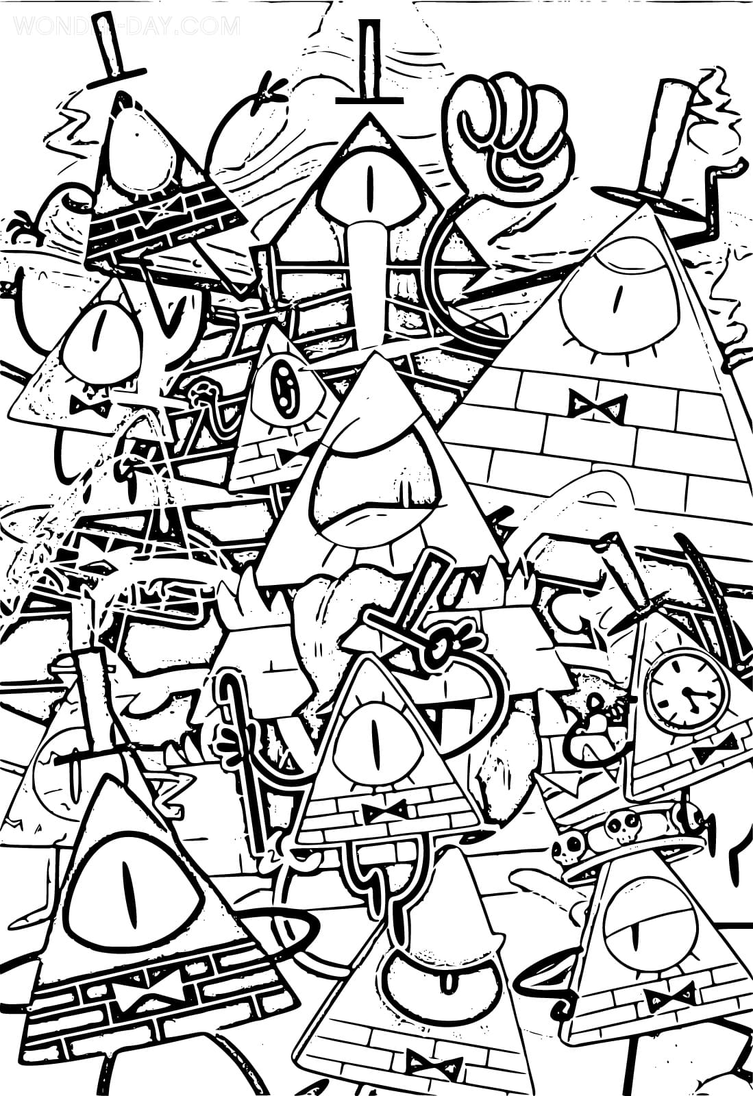 Bill Cipher Coloring Pages WONDER DAY Coloring Pages For Children And Adults Bill Cipher Coloring Pages WONDER DAY Coloring Pages For Children And Adults