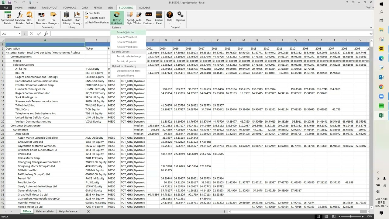 Bloomberg Spreadsheet Auto Update Tutorial YouTube Bloomberg Spreadsheet Auto Update Tutorial YouTube