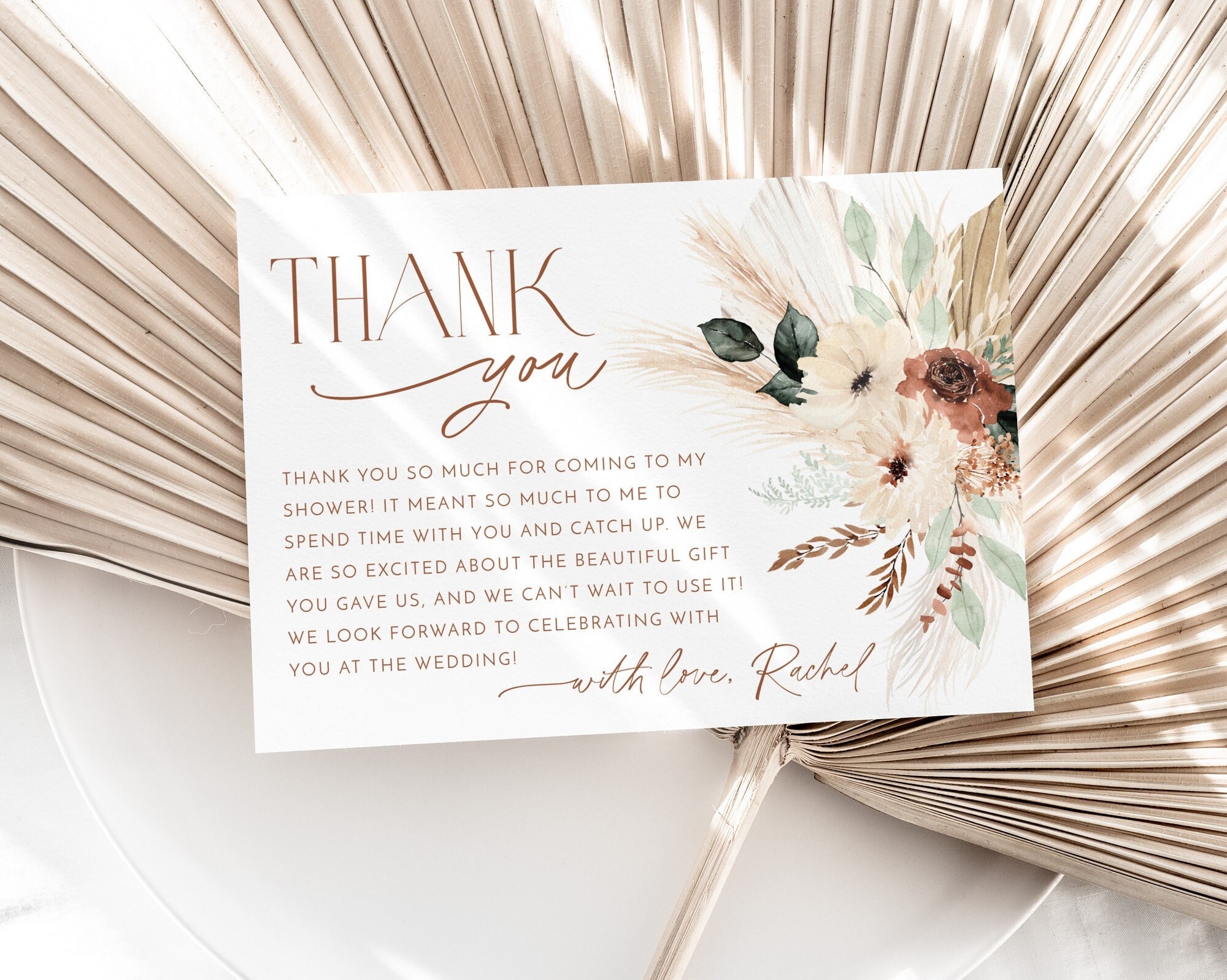 Boho Thank You Card Template Printable Thank You Card Instant Download Thank You Card Bridal Shower Thank You Boho Floral Thank You Card Etsy Boho Thank You Card Template Printable Thank You Card Instant Download Thank You Card Bridal Shower Thank You Boho Floral Thank You Card Etsy