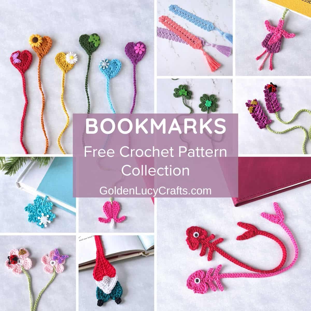 Bookmark Free Crochet Pattern Collection GoldenLucyCrafts