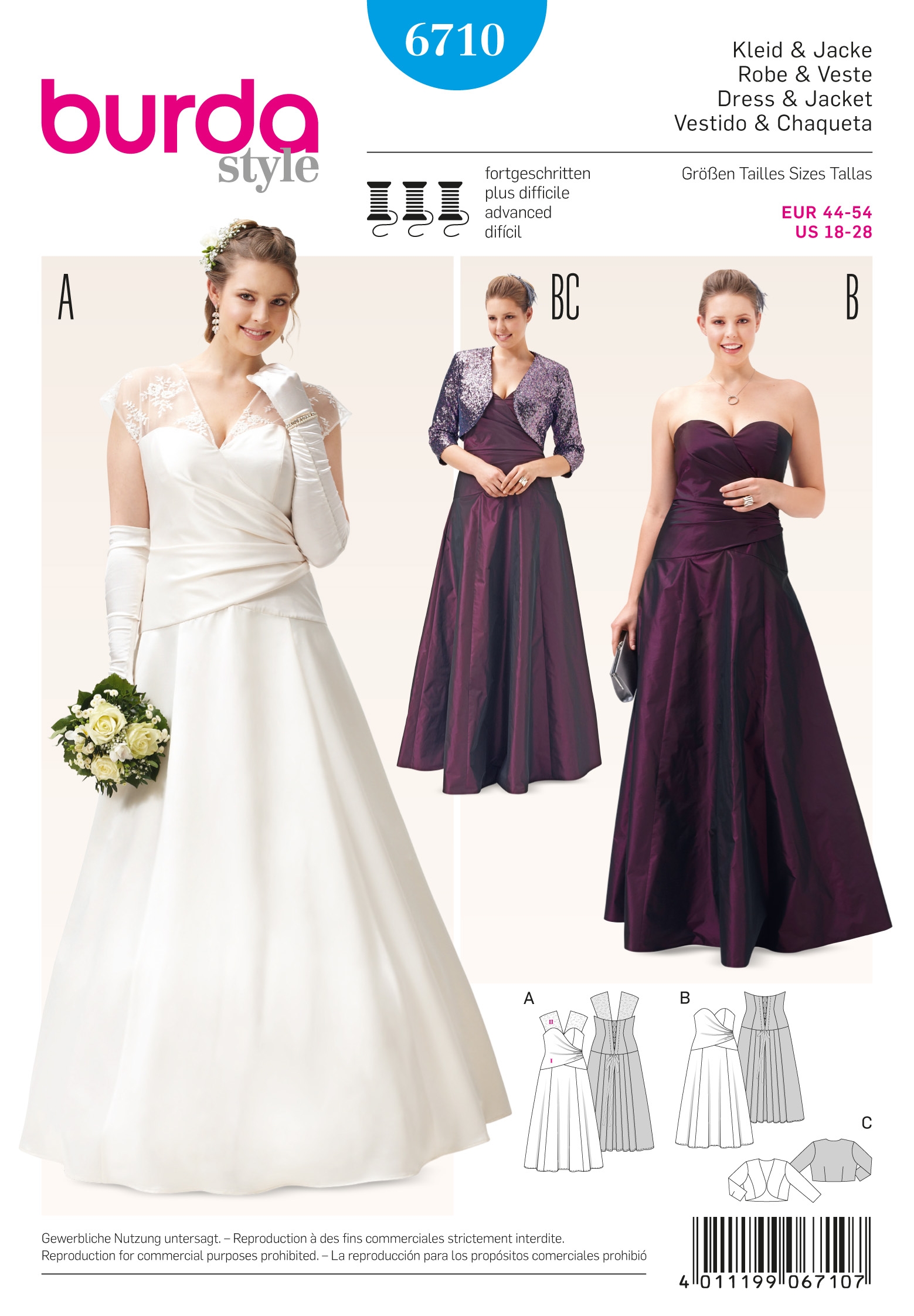 Burda 6710 Misses And Plus Size Gown Burda 6710 Misses And Plus Size Gown