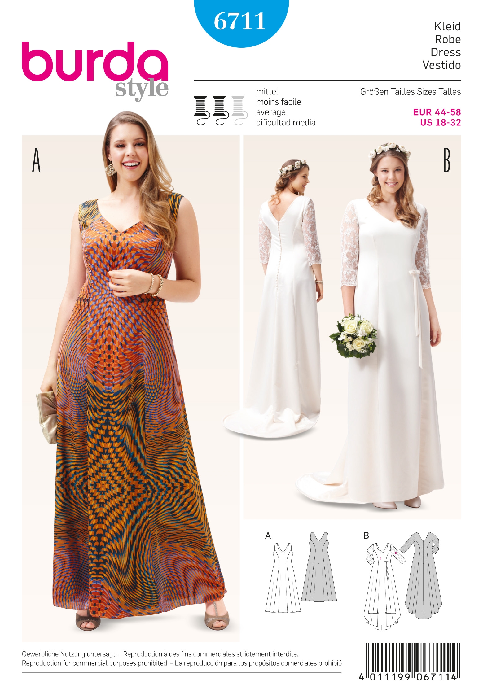 Burda 6711 Misses And Plus Size Dress Burda 6711 Misses And Plus Size Dress