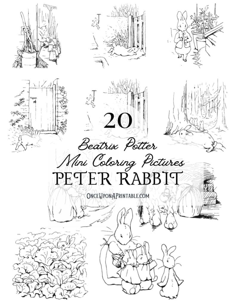 Classic Peter Rabbit Mini Coloring Pages Free Printables Once Upon A Printable Classic Peter Rabbit Mini Coloring Pages Free Printables Once Upon A Printable