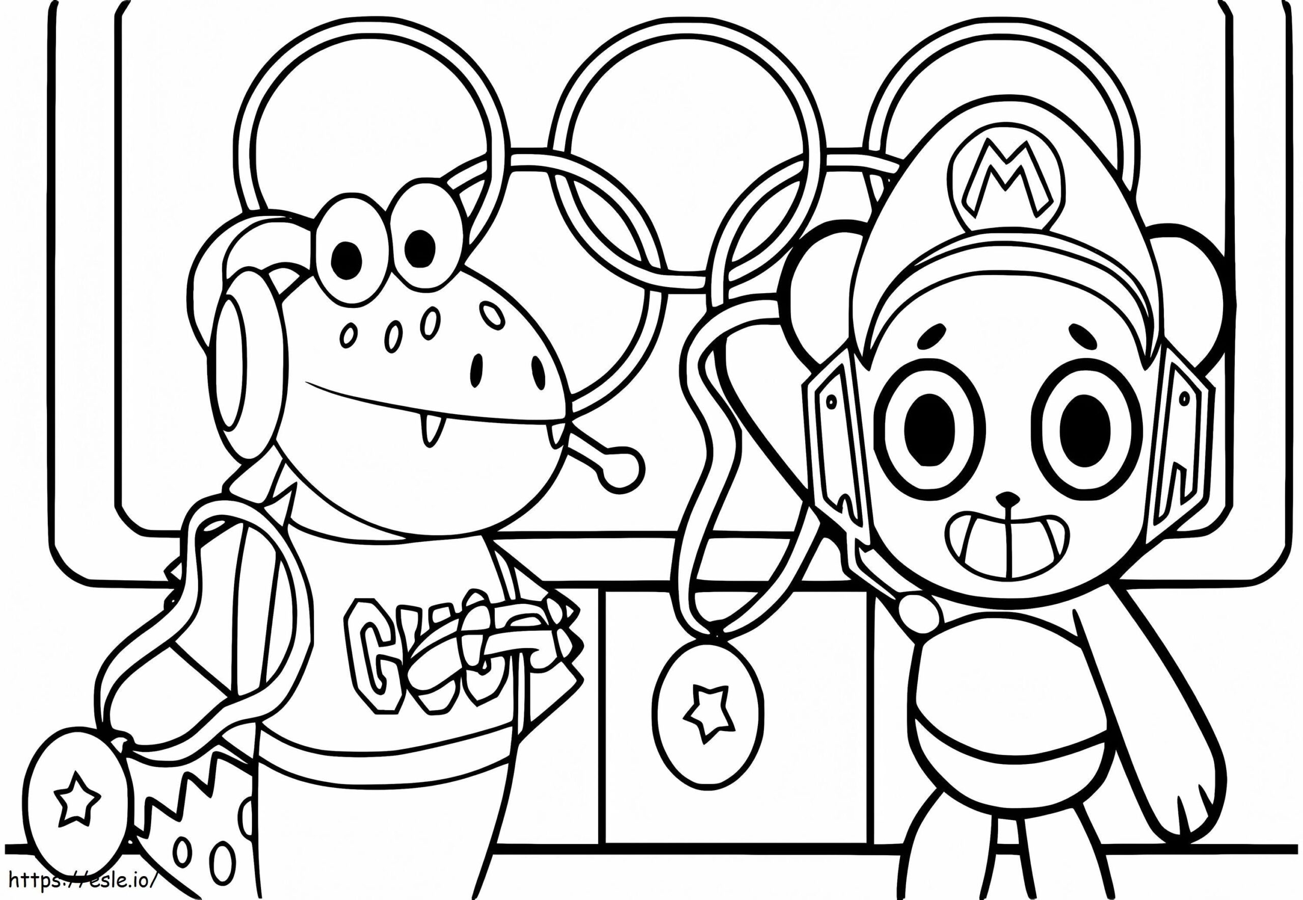 Combo Panda And Gus Coloring Page Combo Panda And Gus Coloring Page