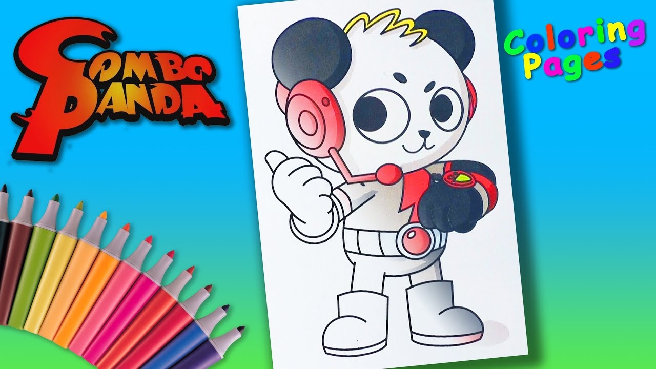 Combo Panda Coloring For Kids Combo Panda Colouring YouTube Combo Panda Coloring For Kids Combo Panda Colouring YouTube