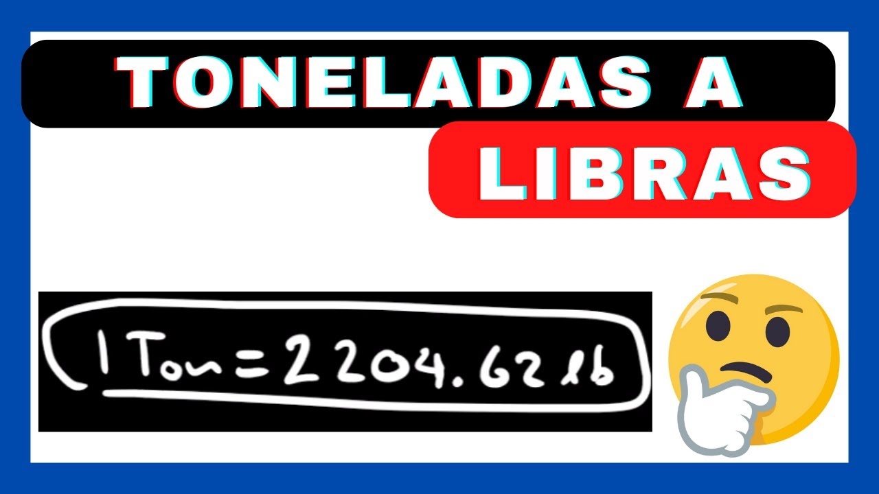 CONVERTIR Toneladas A Libras Ton A Lb Conversiones YouTube CONVERTIR Toneladas A Libras Ton A Lb Conversiones YouTube