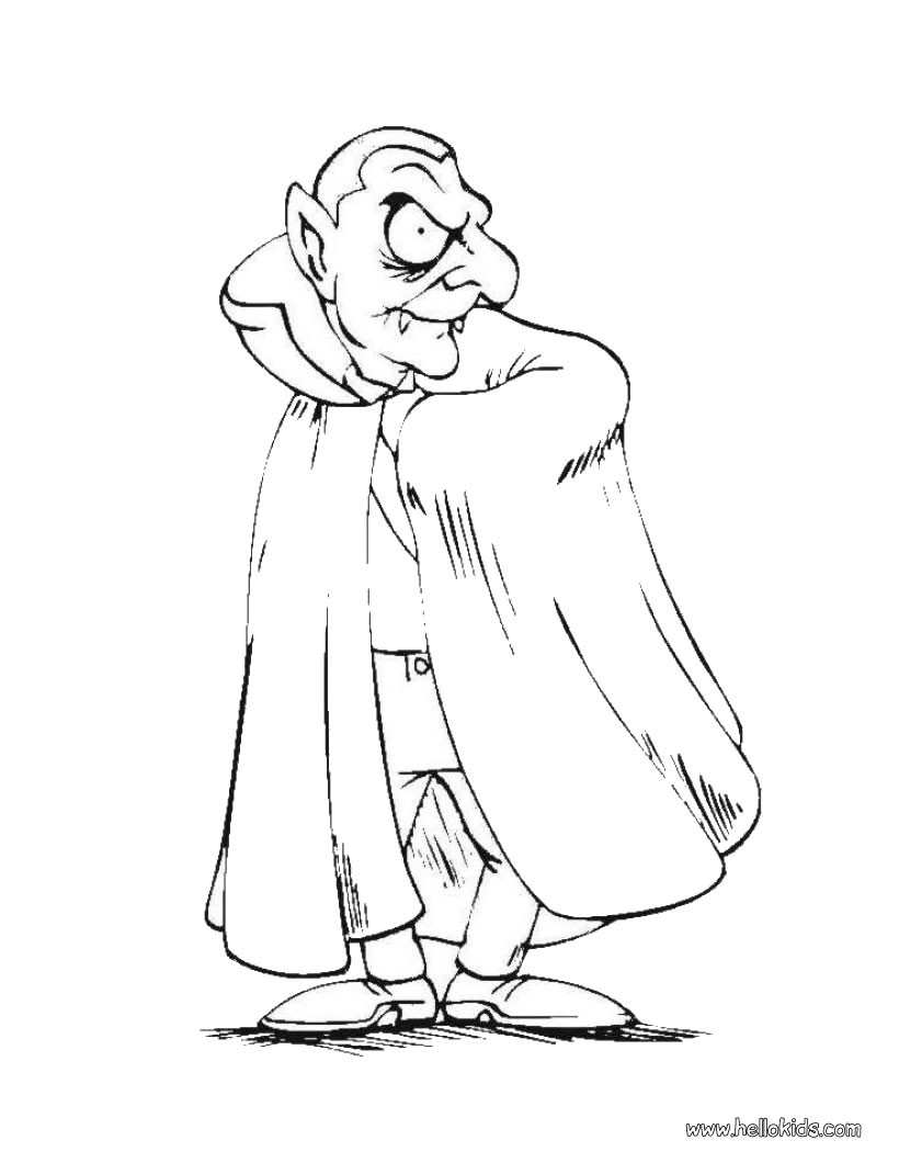 Count Dracula From Transylvania Coloring Pages Hellokids Count Dracula From Transylvania Coloring Pages Hellokids