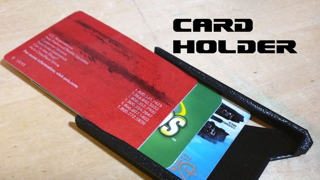 Credit Card Holder 3D Printed HD YouTube