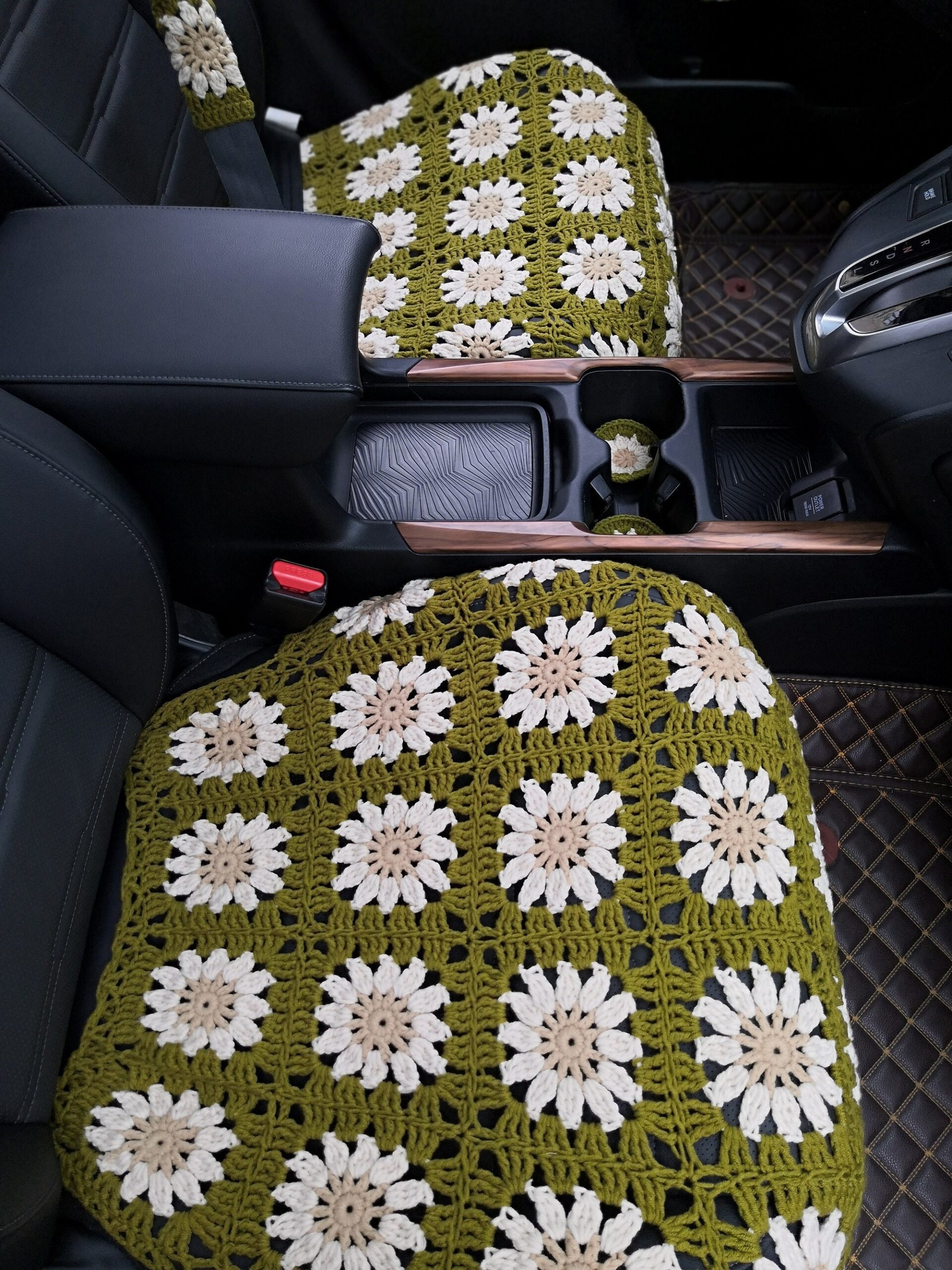 Crochet Sunflower Car Seat Cover Boho Car Interior Accessories Etsy Crochet Sunflower Car Seat Cover Boho Car Interior Accessories Etsy