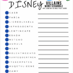 Disney Character Word Scramble Activity Pages Free Printable