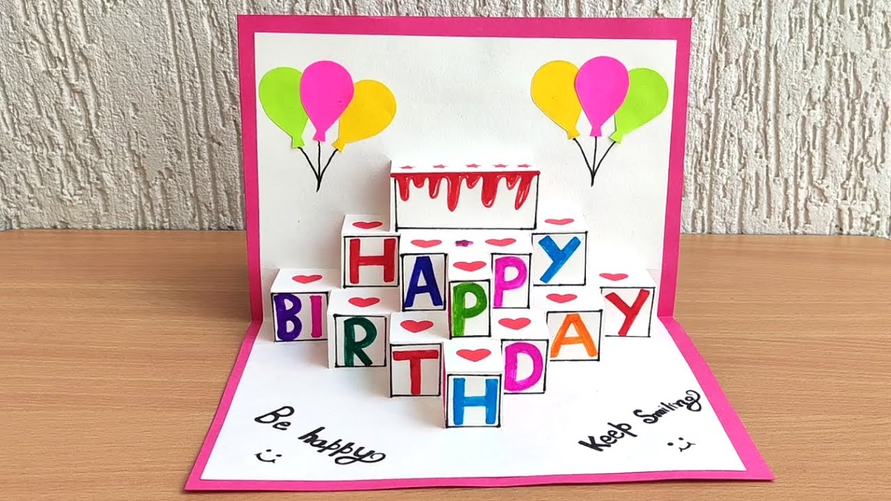 DIY Beautiful Handmade Birthday Greeting Card DIY Birthday Pop Up Card Birthday Card Idea YouTube DIY Beautiful Handmade Birthday Greeting Card DIY Birthday Pop Up Card Birthday Card Idea YouTube
