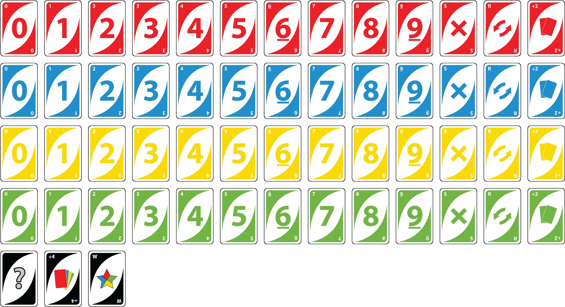 printable uno game cards