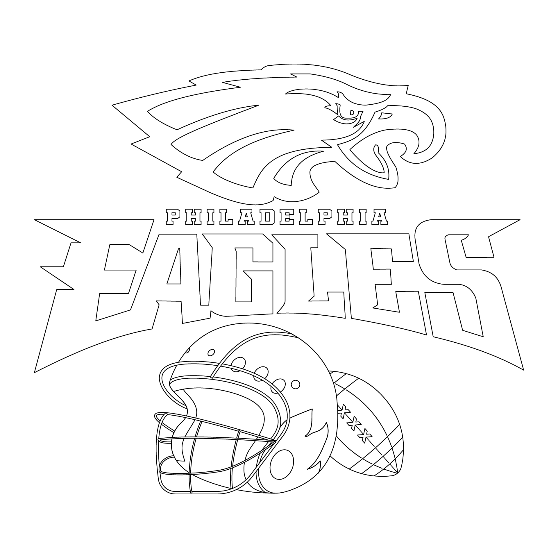 Eagles Helmet To Color Eagles Helmet To Color