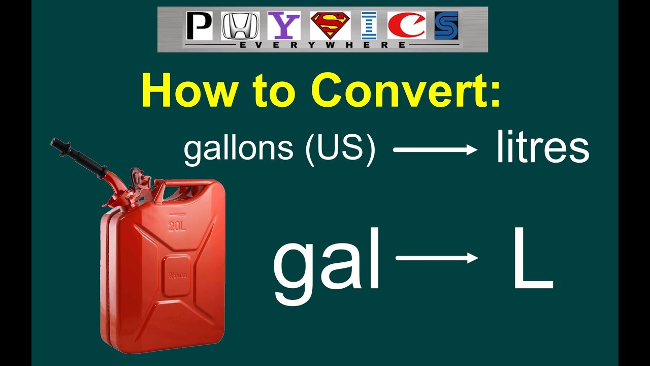 EASY How To Convert Gallons To Litres gal To L YouTube