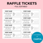 Editable Raffle Ticket Printable