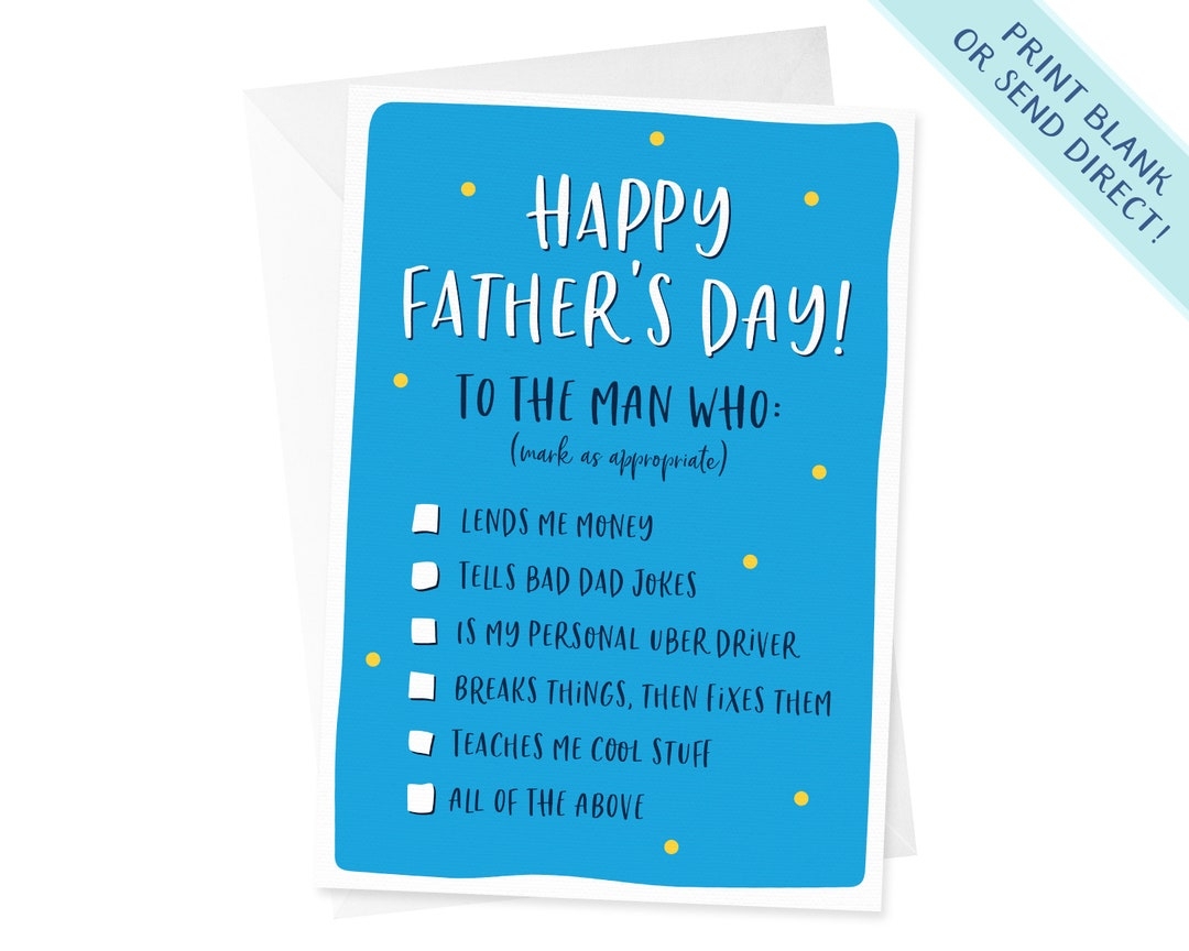 Father s Day Card Card For Dad From A Teenager Father s Day List Funny Fathers Day Card Funny Card For Dad From Child Etsy Father s Day Card Card For Dad From A Teenager Father s Day List Funny Fathers Day Card Funny Card For Dad From Child Etsy