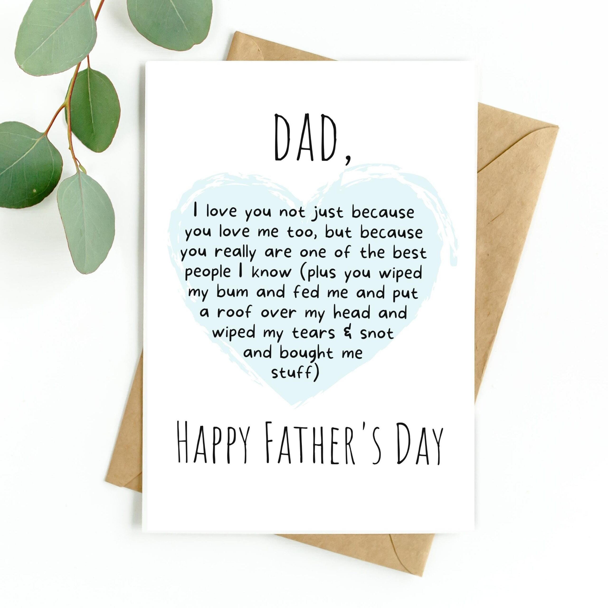 Father s Day Card Happy Father s Day Card For Dad Lovely Poem Father s Day Card Etsy