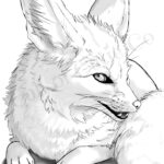 Fennec Fox Color Page fox Digital Color Sheet animal Fox Color Page Etsy