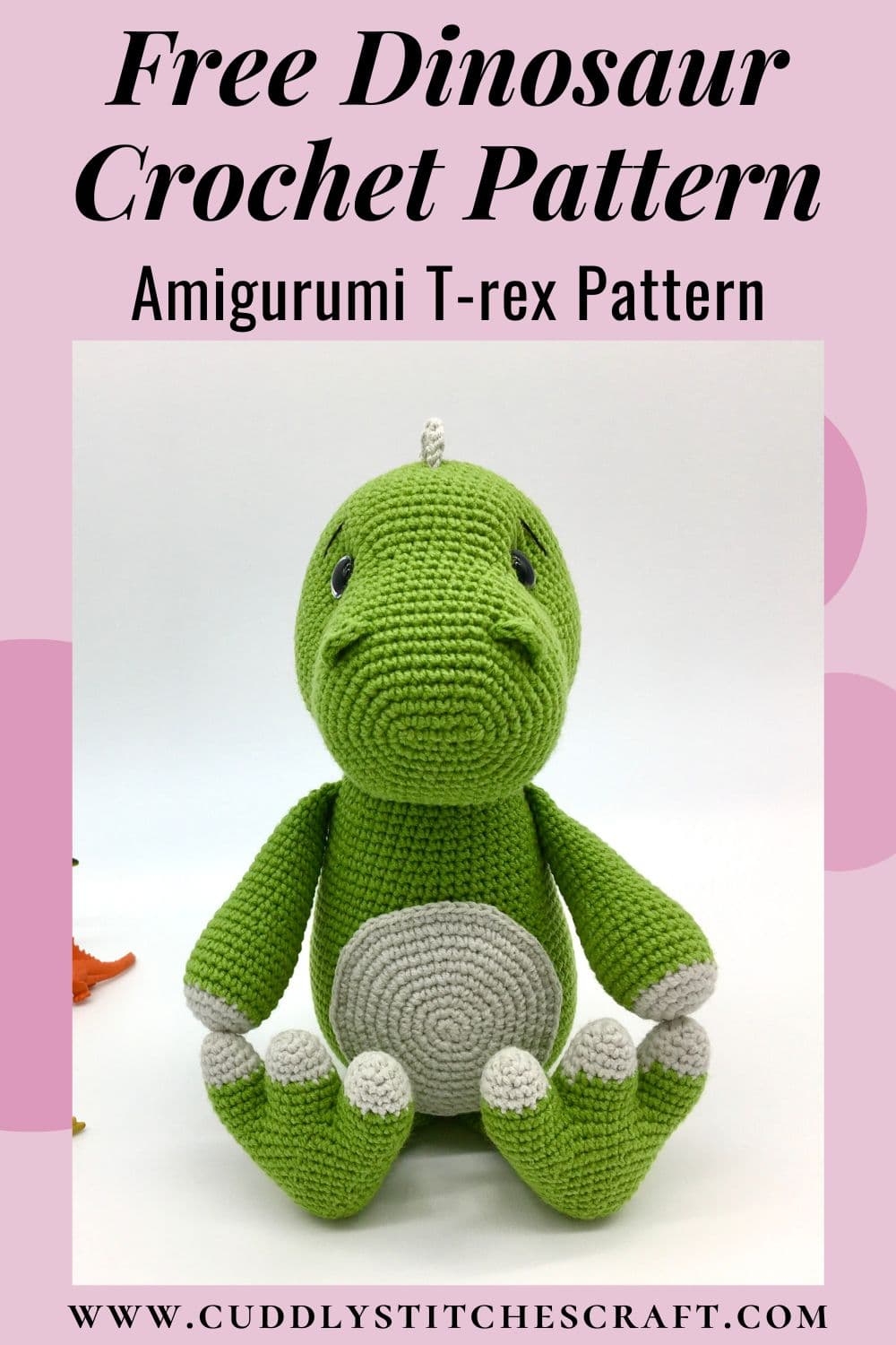 Free Dinosaur Crochet Pattern Amigurumi T rex Cuddly Stitches Craft Free Dinosaur Crochet Pattern Amigurumi T rex Cuddly Stitches Craft