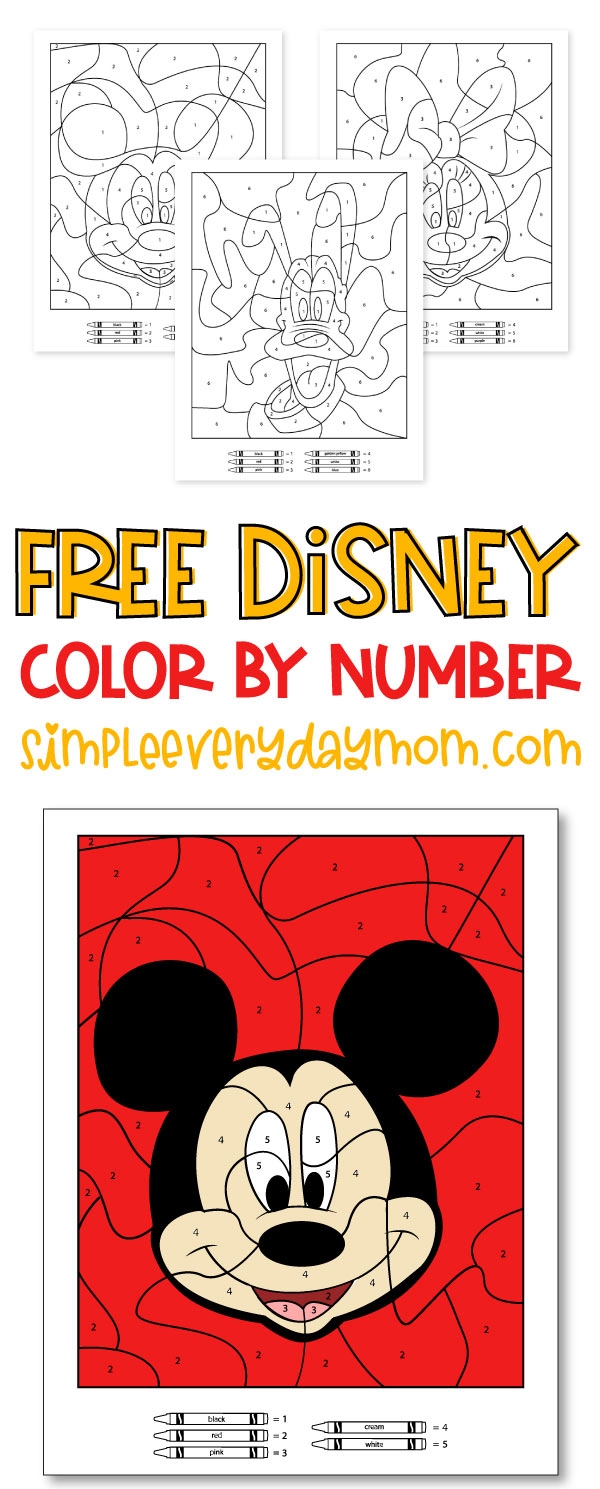 Free Disney Color By Number Printables For Kids Free Disney Color By Number Printables For Kids
