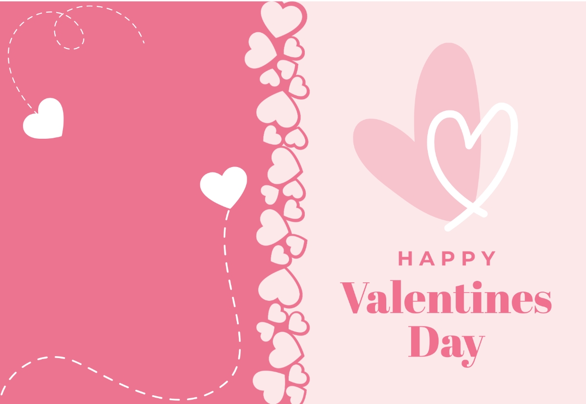 Free Foldable Valentines Card Template To Edit Online