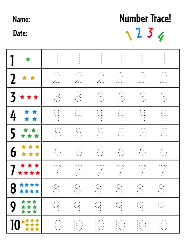free printable number tracing worksheets free printable number tracing worksheets