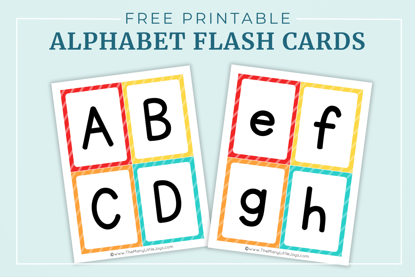 Free Printable Alphabet Flashcards upper And Lowercase The Many Little Joys Free Printable Alphabet Flashcards upper And Lowercase The Many Little Joys