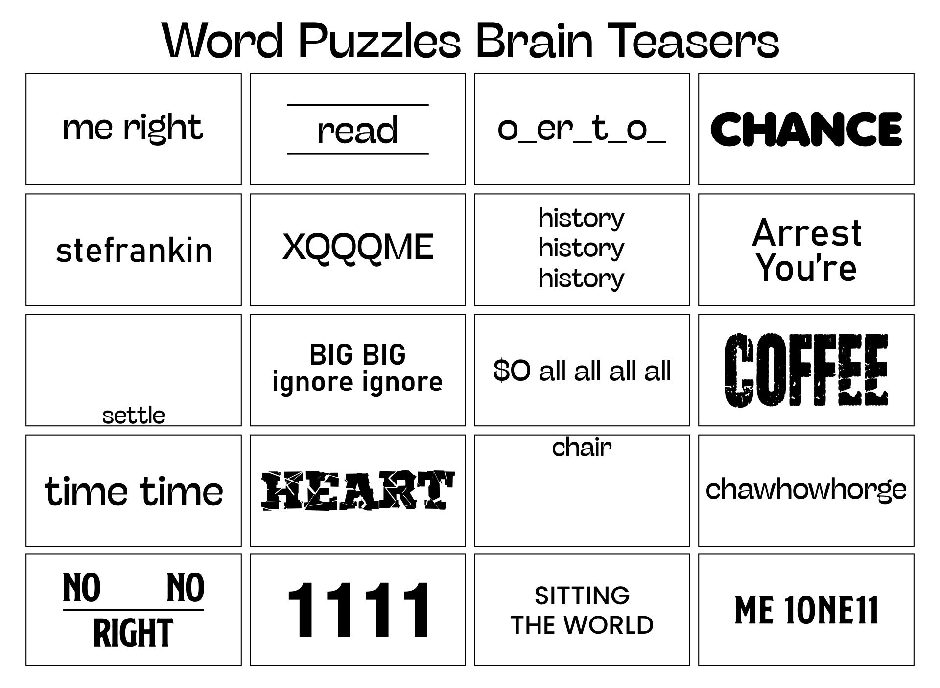 FREE Printable Brain Teasers Worksheets Library FREE Printable Brain Teasers Worksheets Library