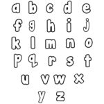 Free Printable Bubble Letter Stencils Lowercase
