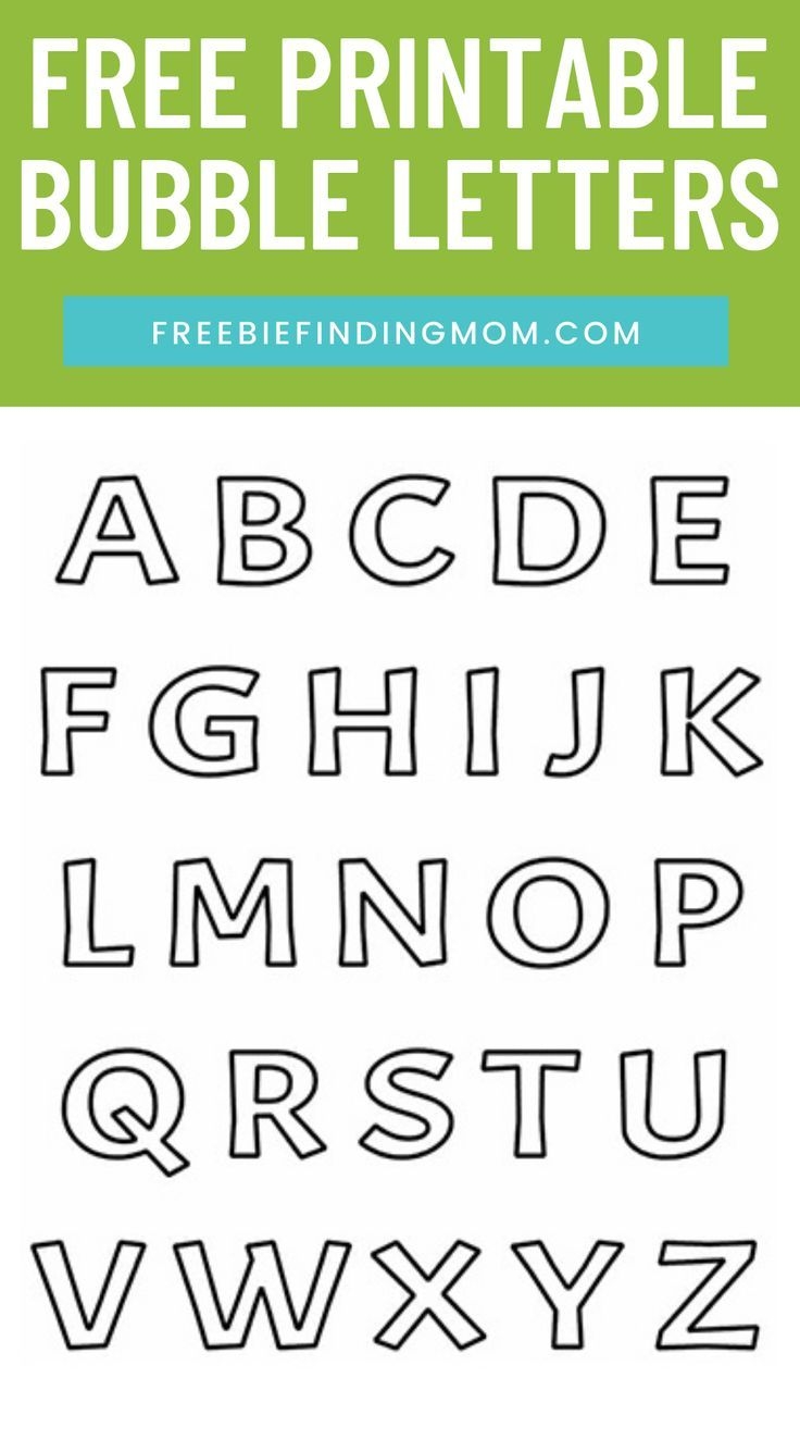 free printable bubble letters for bulletin boards