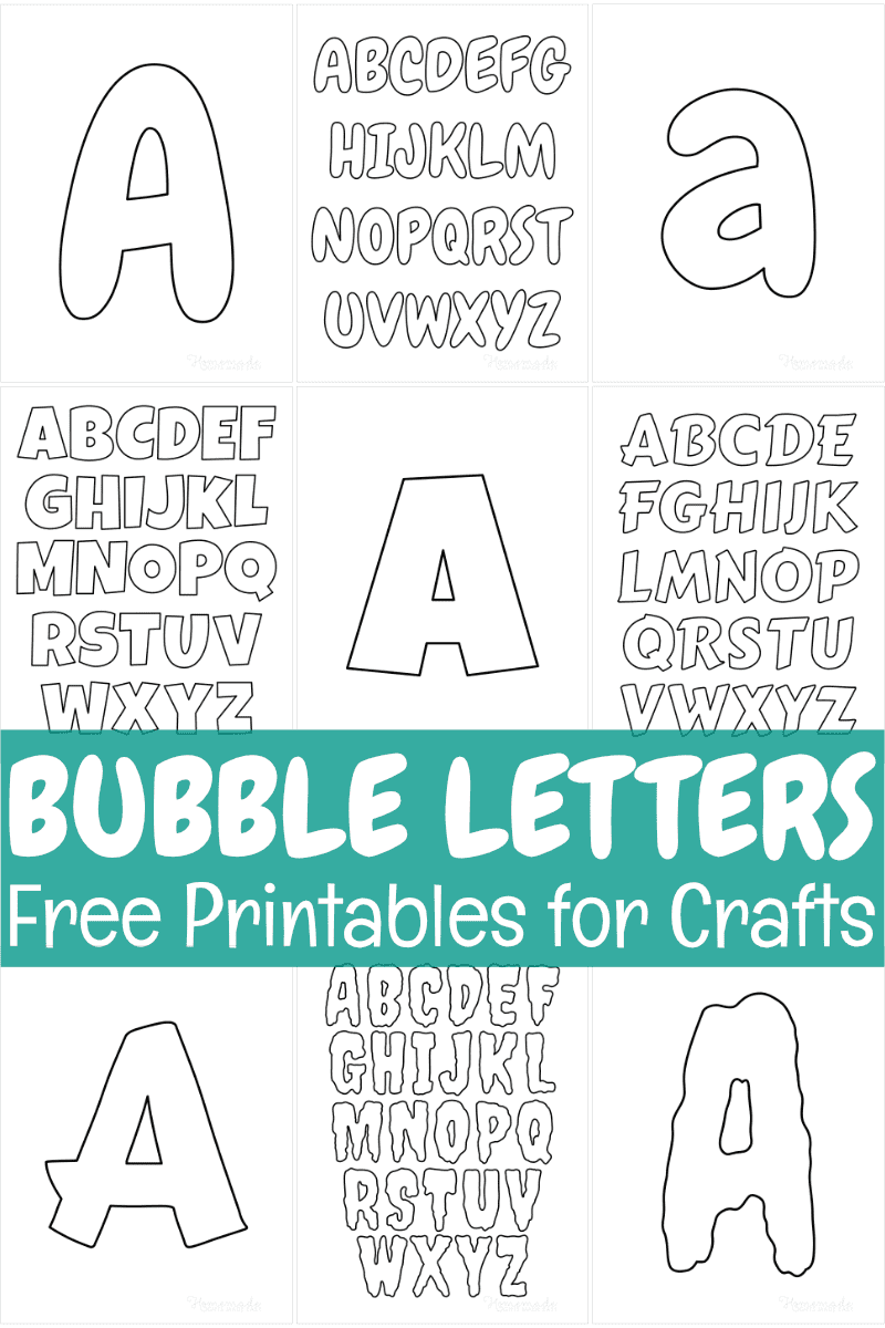 Free Printable Bubble Letters For Crafts Worksheets Library