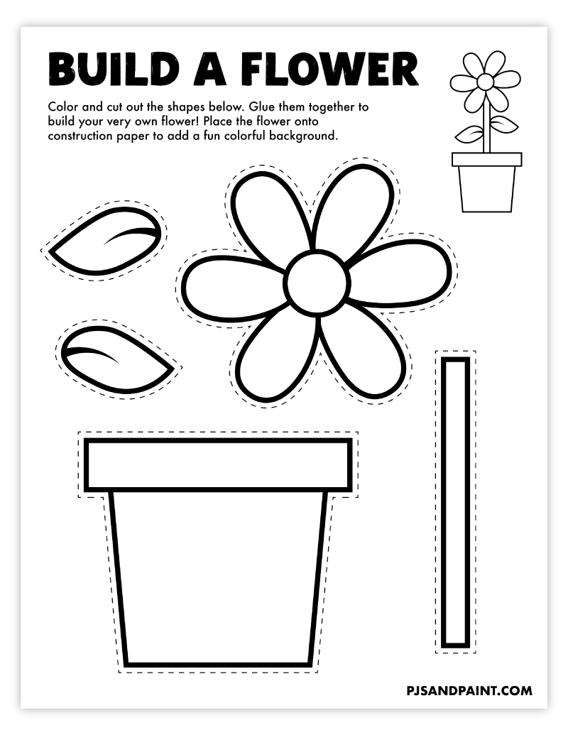 Free Printable Build A Flower Activity Pjs And Paint Free Printable Build A Flower Activity Pjs And Paint