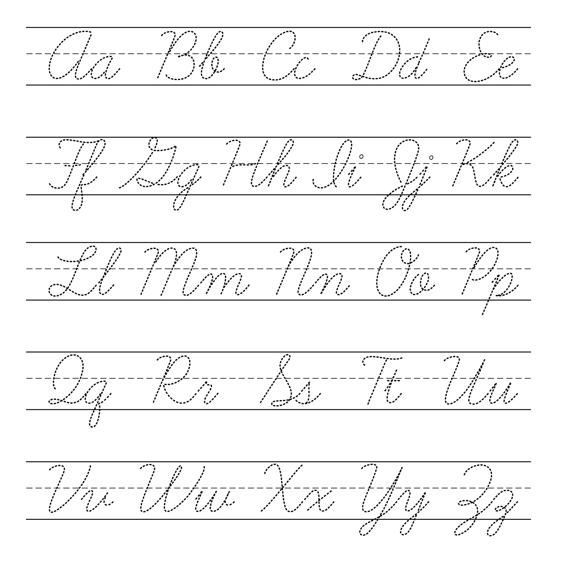 printable alphabet letters in cursive printable alphabet letters in cursive