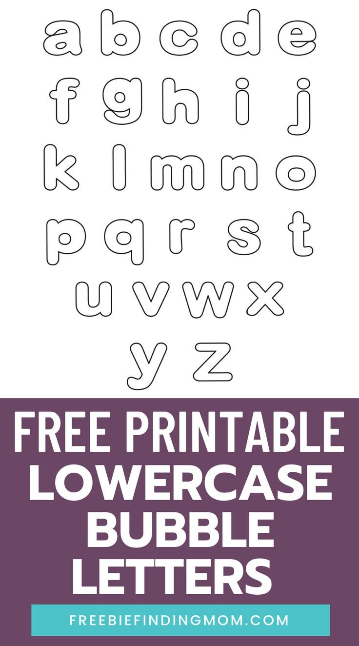 Free Printable Lowercase Bubble Letters Free Printable Lowercase Bubble Letters
