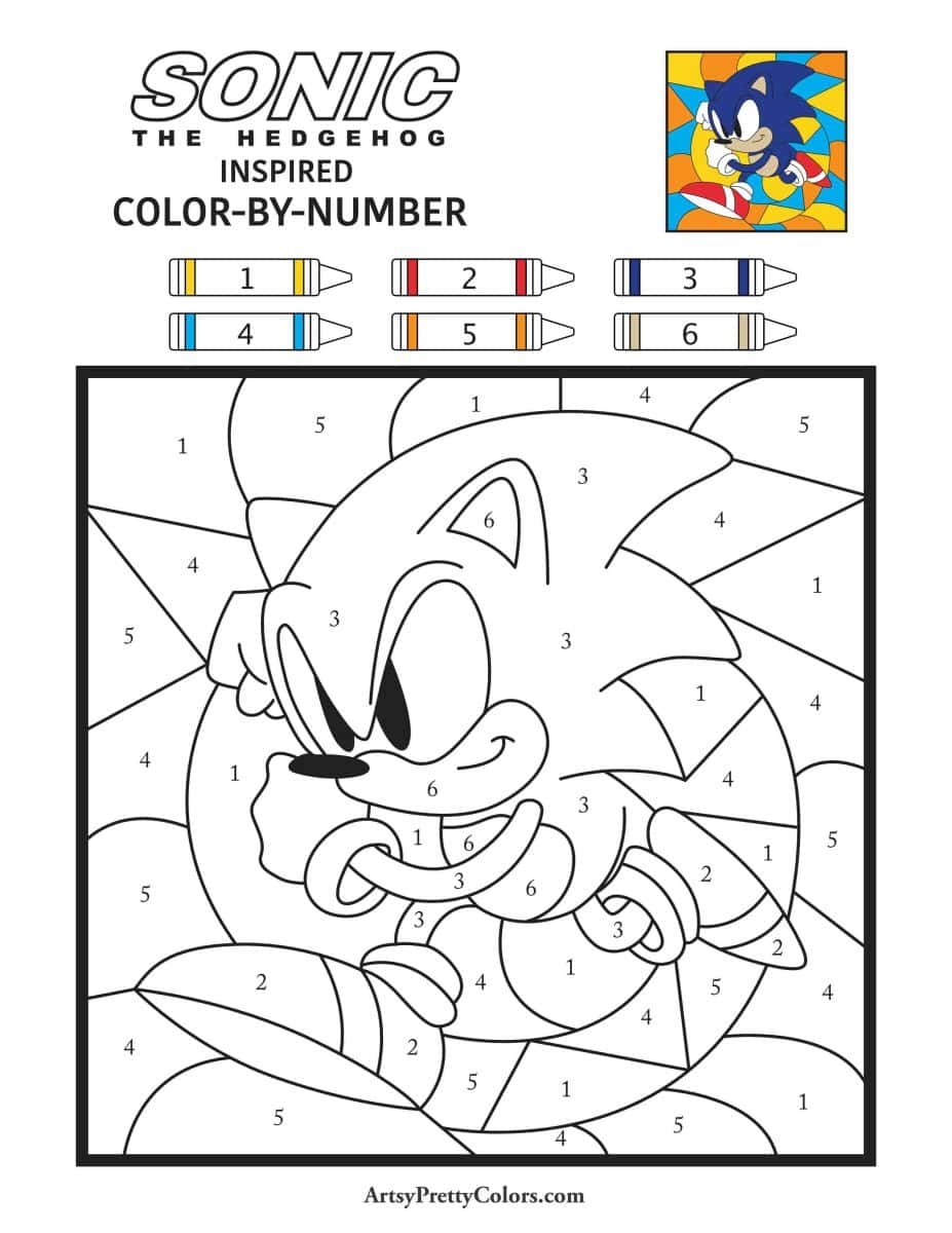 sonic printable color pages