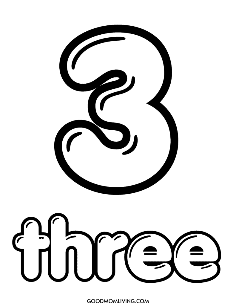 number 3 bubble letter number 3 bubble letter