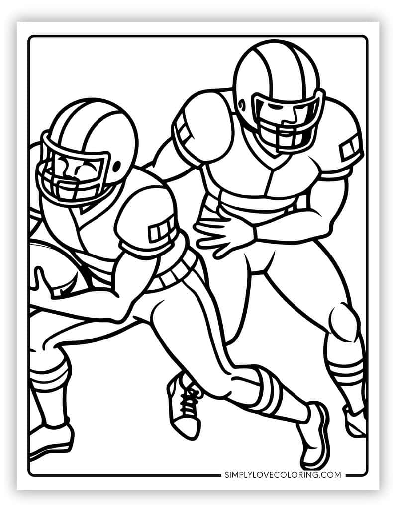 coloring pictures of football players