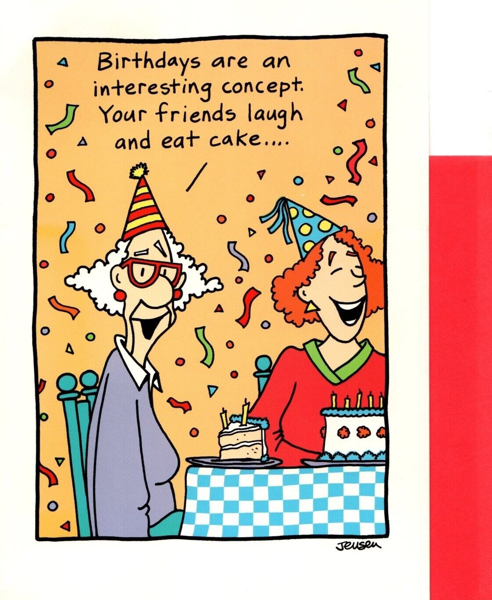 Funny Happy Birthday Getting Old And Eat Cake Oatmeal Studios Greeting Card EBay
