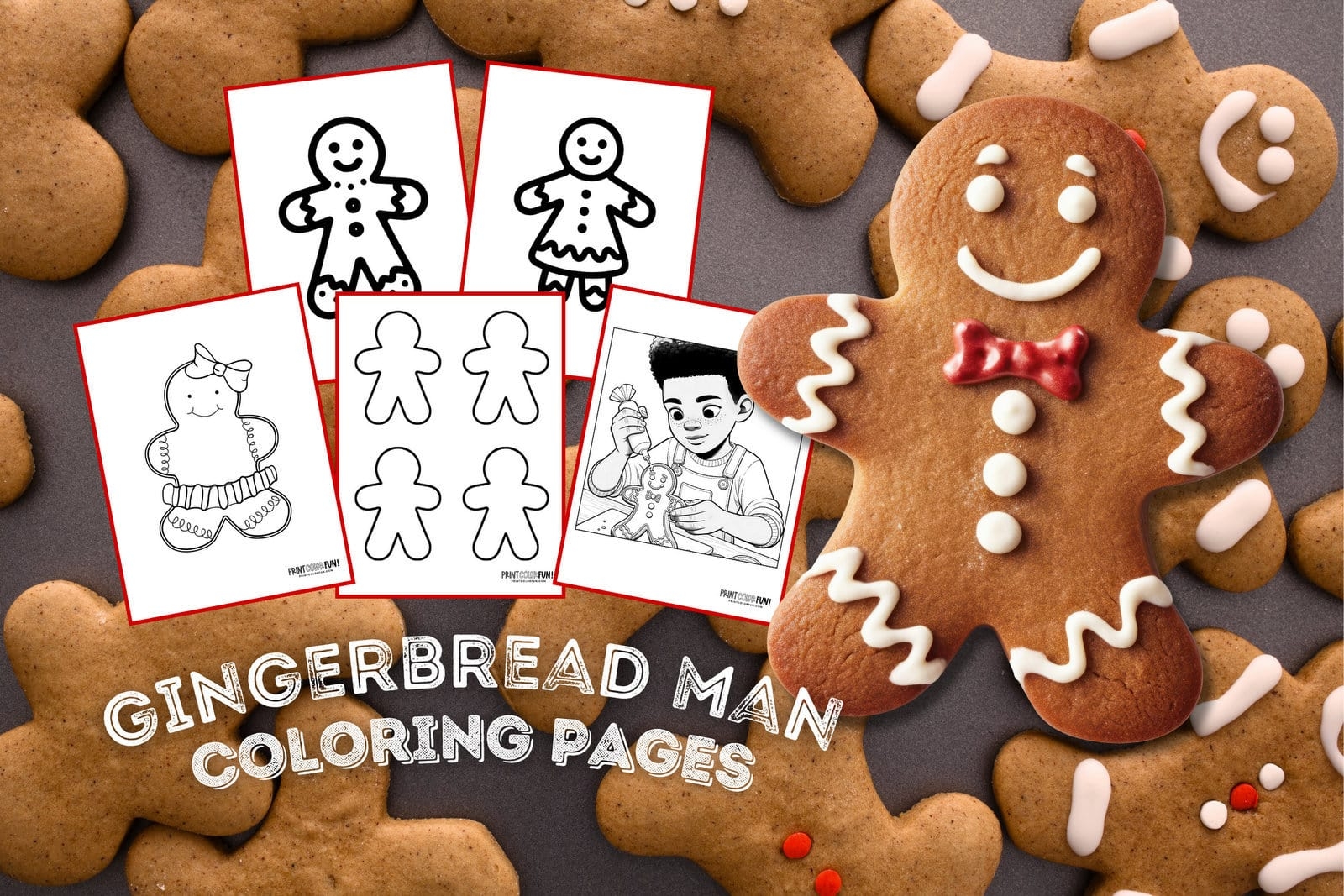 Gingerbread Man Coloring Pages 29 Blank Decorated Printables For Easy Crafting Learning Fun At PrintColorFun
