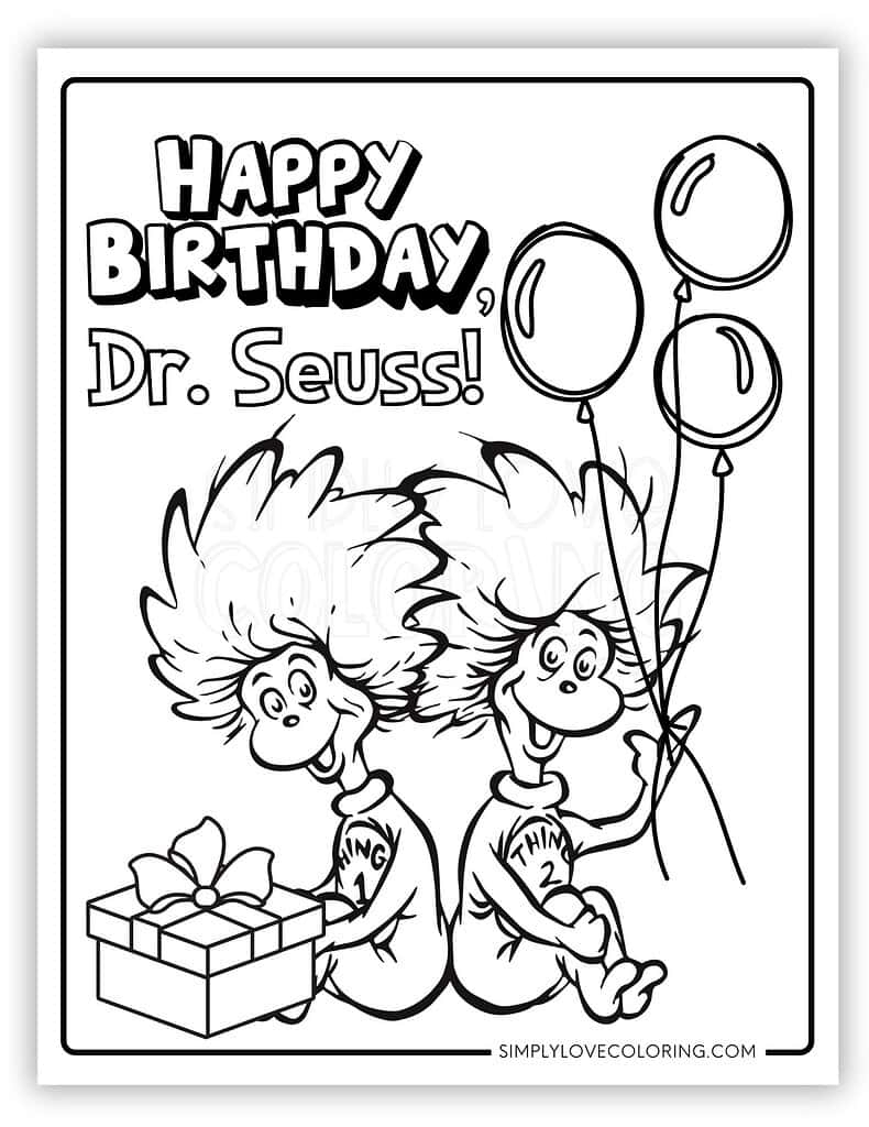 thing 1 and thing 2 coloring pages thing 1 and thing 2 coloring pages