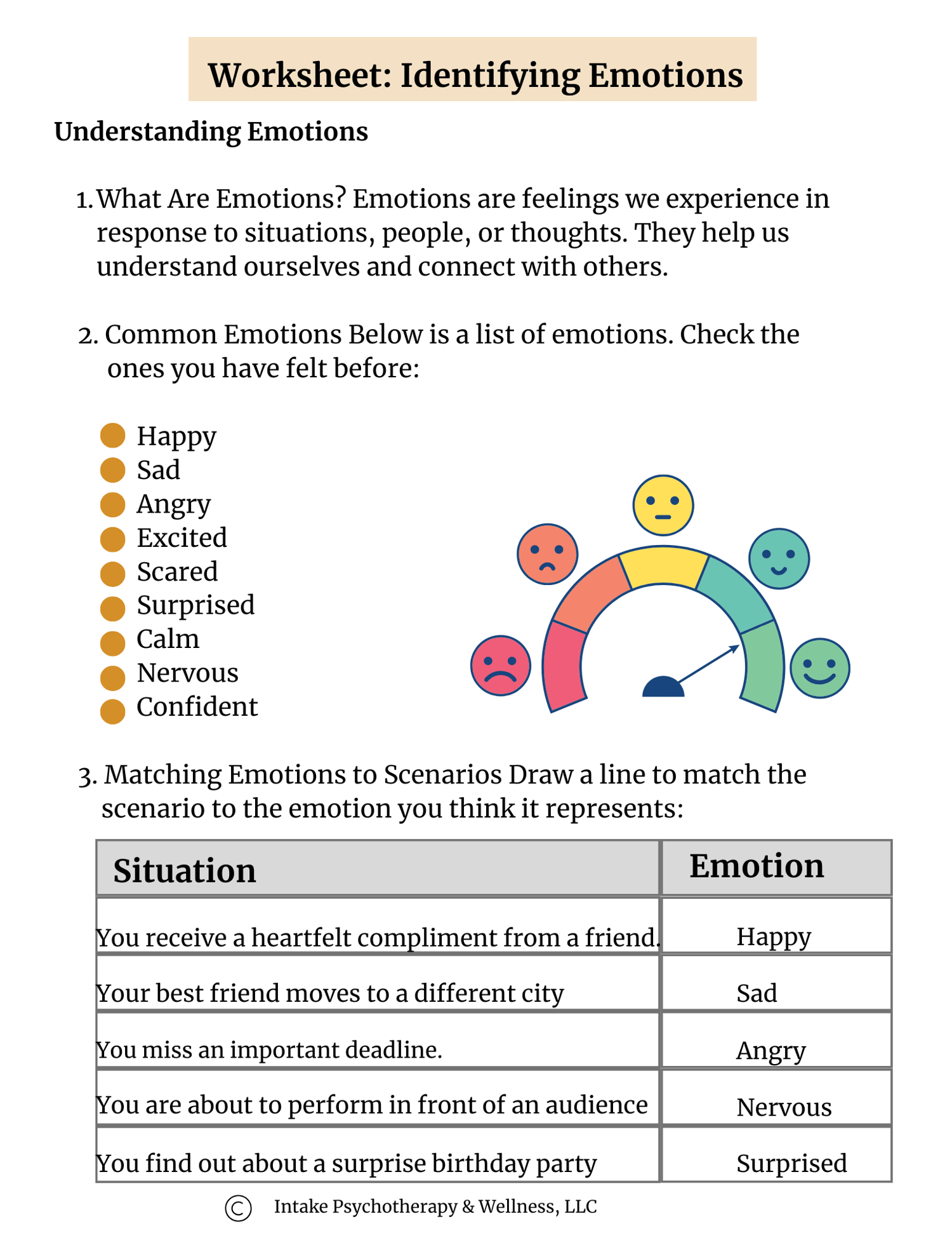 identifying emotions worksheet identifying emotions worksheet