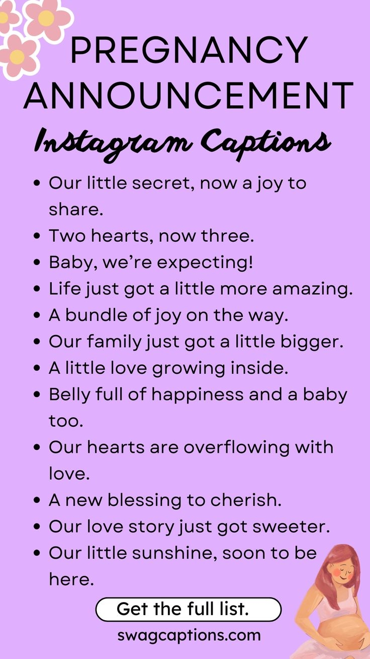Instagram Captions For Pregnancy Announcements Posts To Share On Social Media