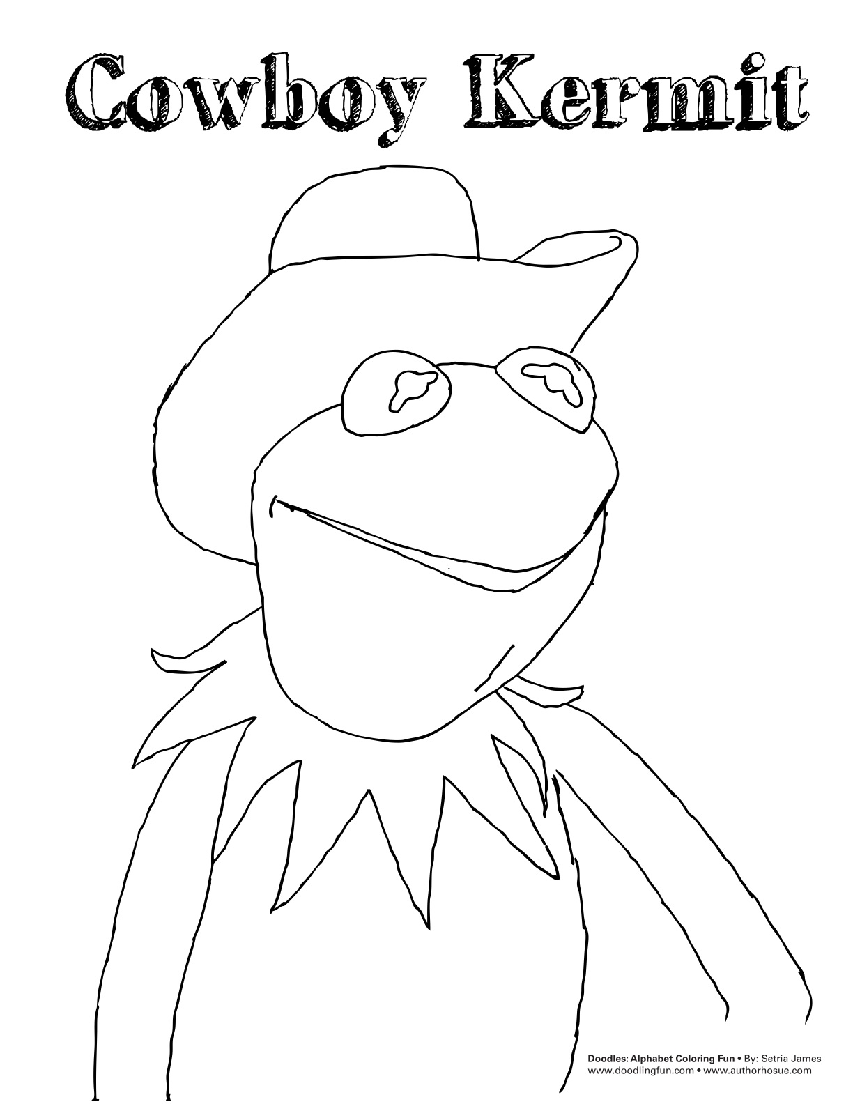 Kermit The Frog Coloring Sheet Doodles Ave Kermit The Frog Coloring Sheet Doodles Ave
