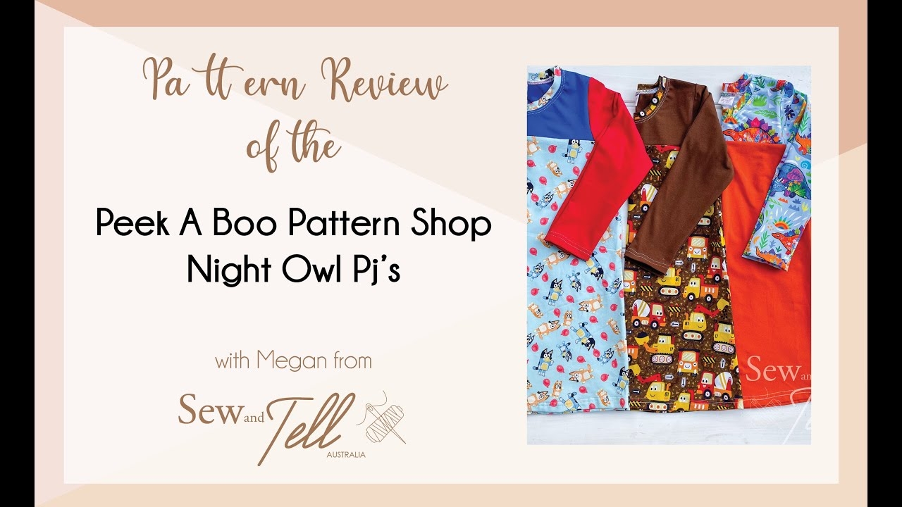 Kid s And Women s Night Owl Pj s From Peek A Boo Pattern Shop Pattern Review YouTube