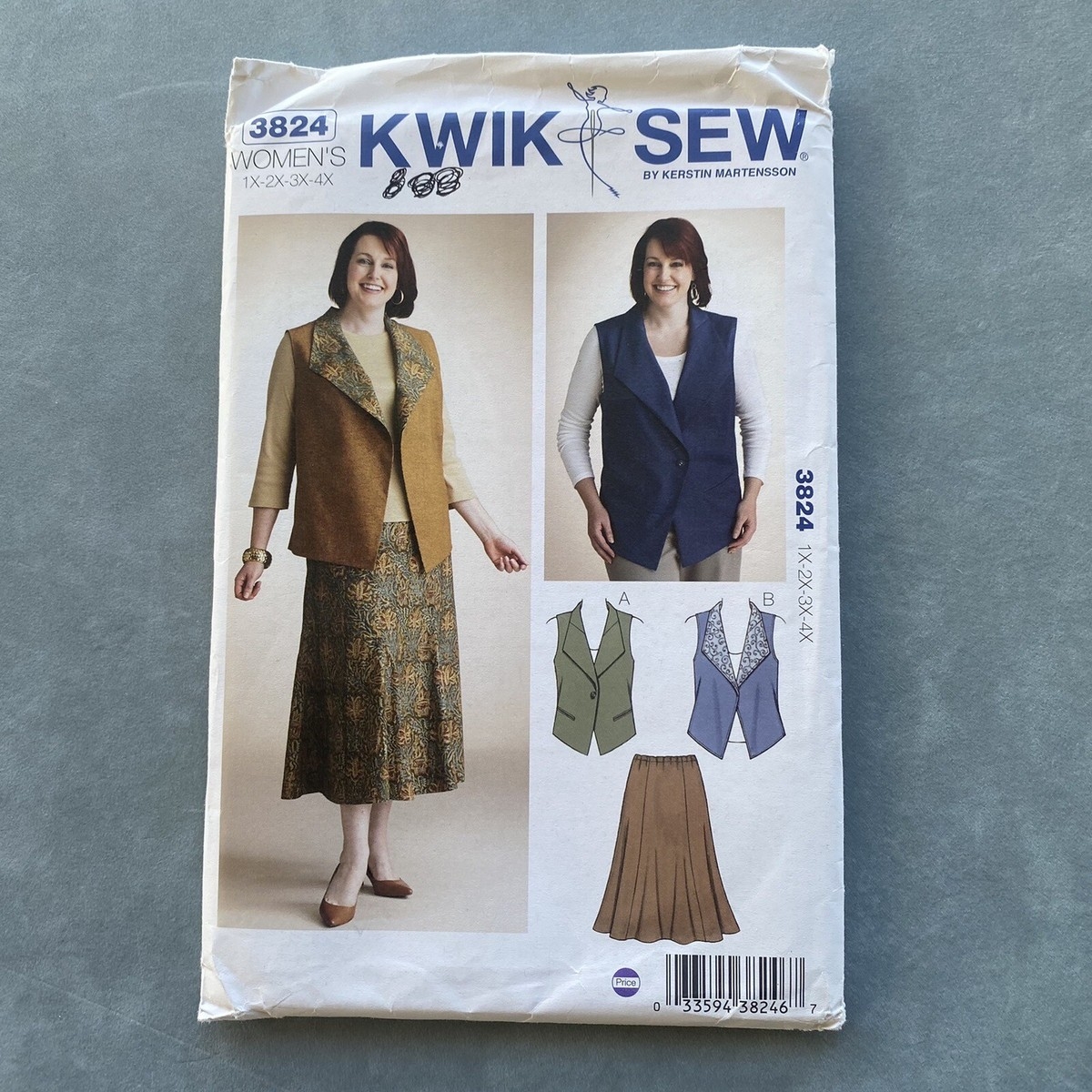 Kwik Sew 3824 Women s Vest Skirt Sewing Pattern 1X 4X Uncut Kerstin Martensson EBay Kwik Sew 3824 Women s Vest Skirt Sewing Pattern 1X 4X Uncut Kerstin Martensson EBay