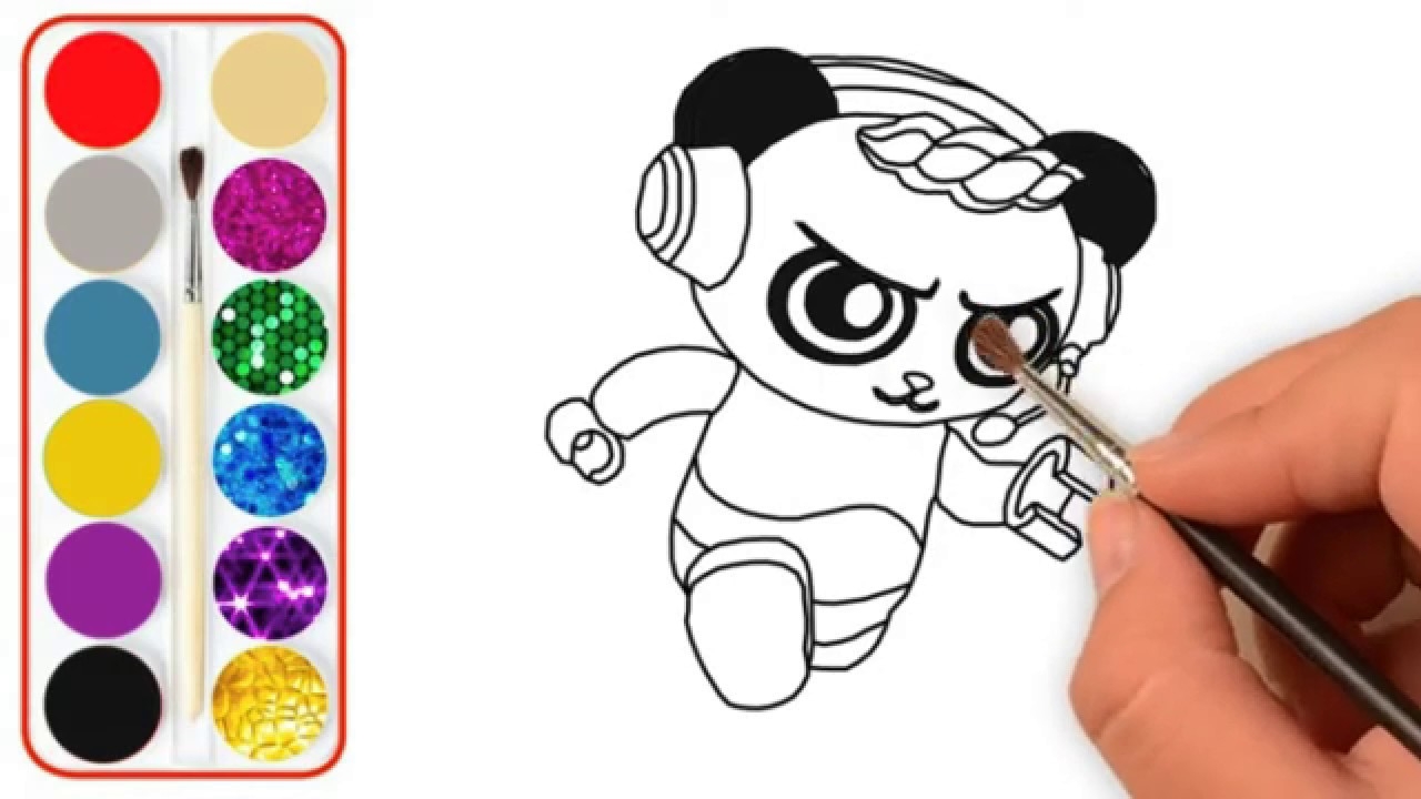 combo panda coloring page combo panda coloring page
