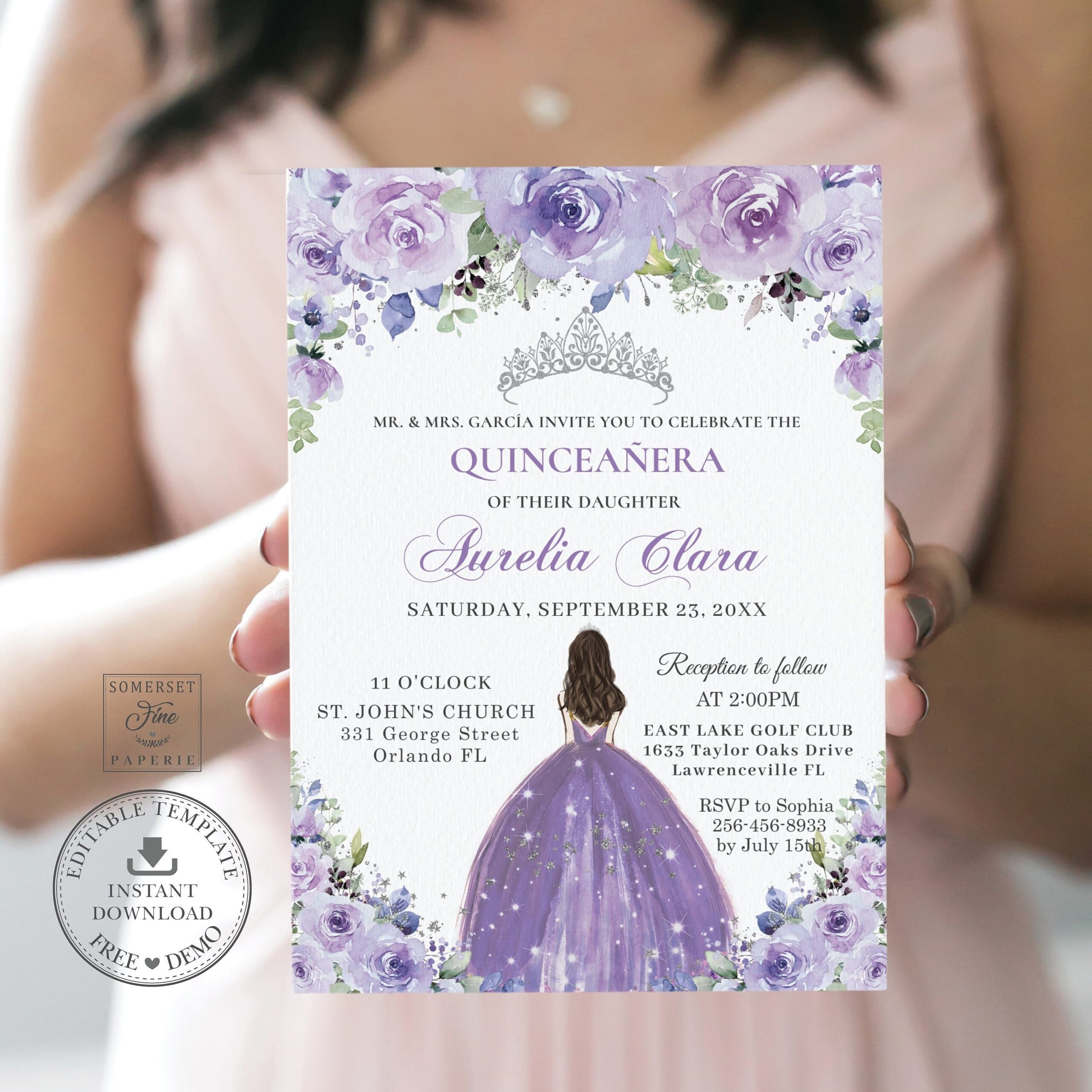 Lilac Purple Floral Quincea era Invitation Printable EDITABLE TEMPLATE Silver Mis Quince 15 XV Anos Sweet 16 Birthday Invite Download QC3 Etsy Lilac Purple Floral Quincea era Invitation Printable EDITABLE TEMPLATE Silver Mis Quince 15 XV Anos Sweet 16 Birthday Invite Download QC3 Etsy